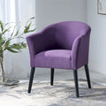 Fabric Upholstered Armchair with Black Birch Wood Legs
