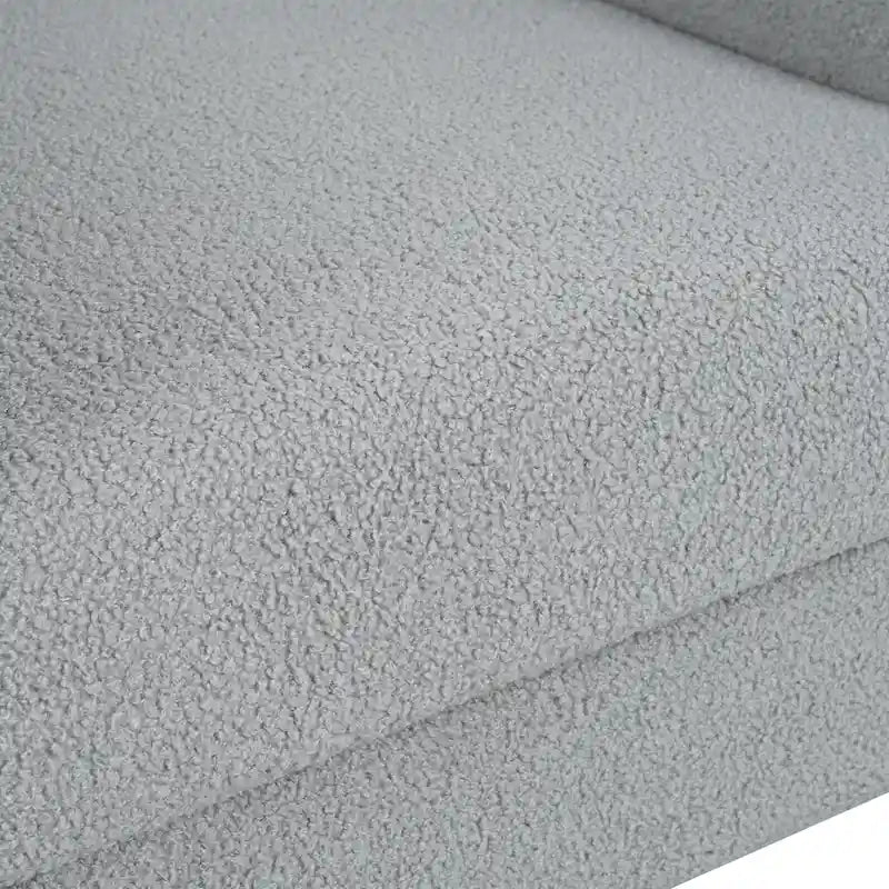 Oversized Teddy Velvet Accent Chair with Walnut Legs