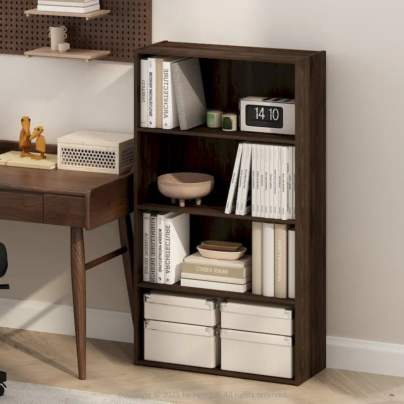 Furinno Simple Open Shelf, Bookcases, 4-Tier