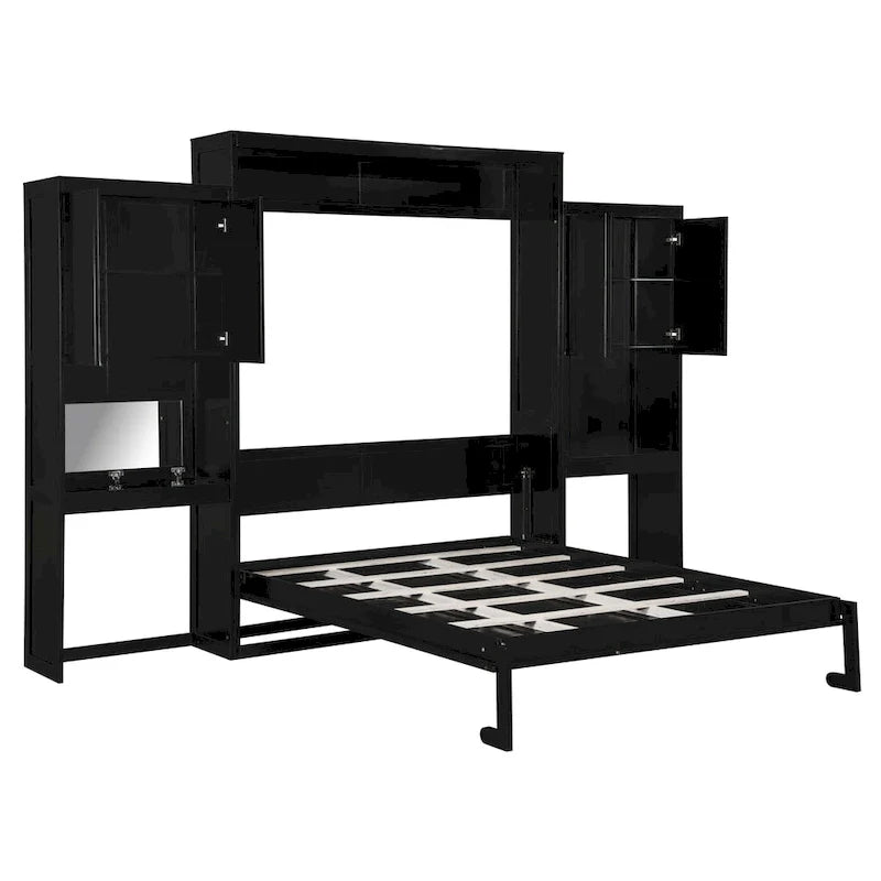 Queen Murphy Wall Bed with Desk and Vanity