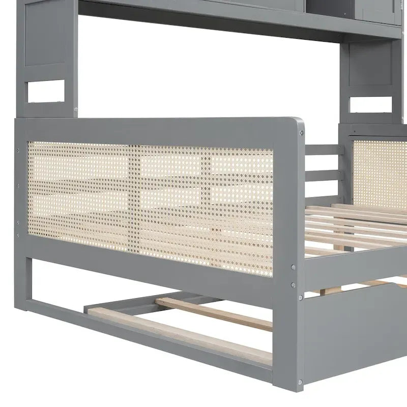 Wooden Daybed with Trundle and Storage Cabinet - Twin/Full Size