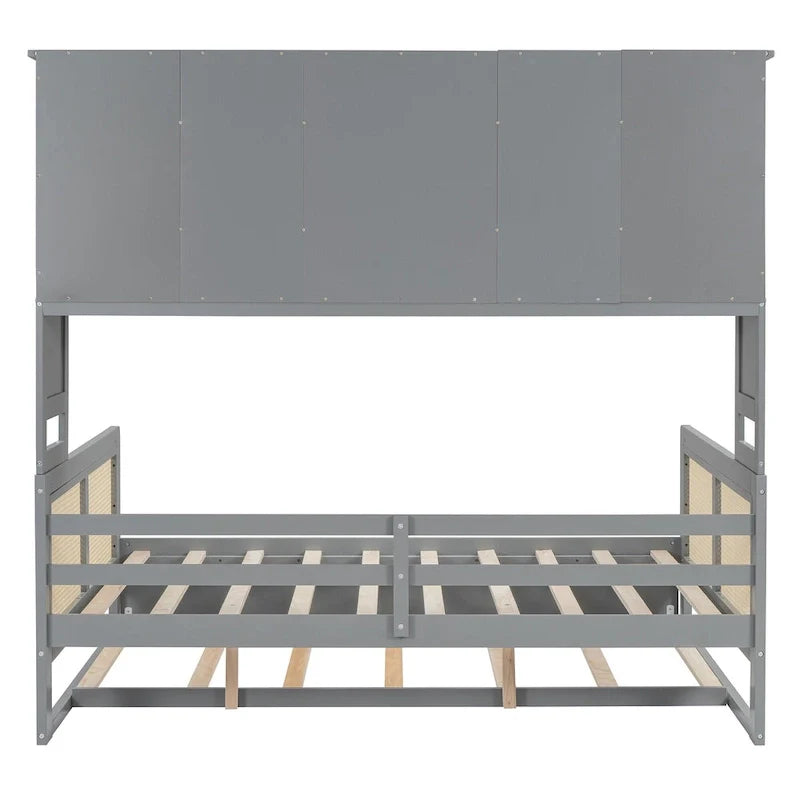 Wooden Daybed with Trundle and Storage Cabinet - Twin/Full Size
