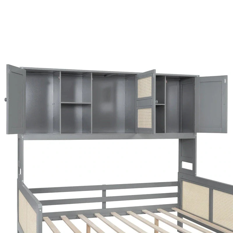 Wooden Daybed with Trundle and Storage Cabinet - Twin/Full Size