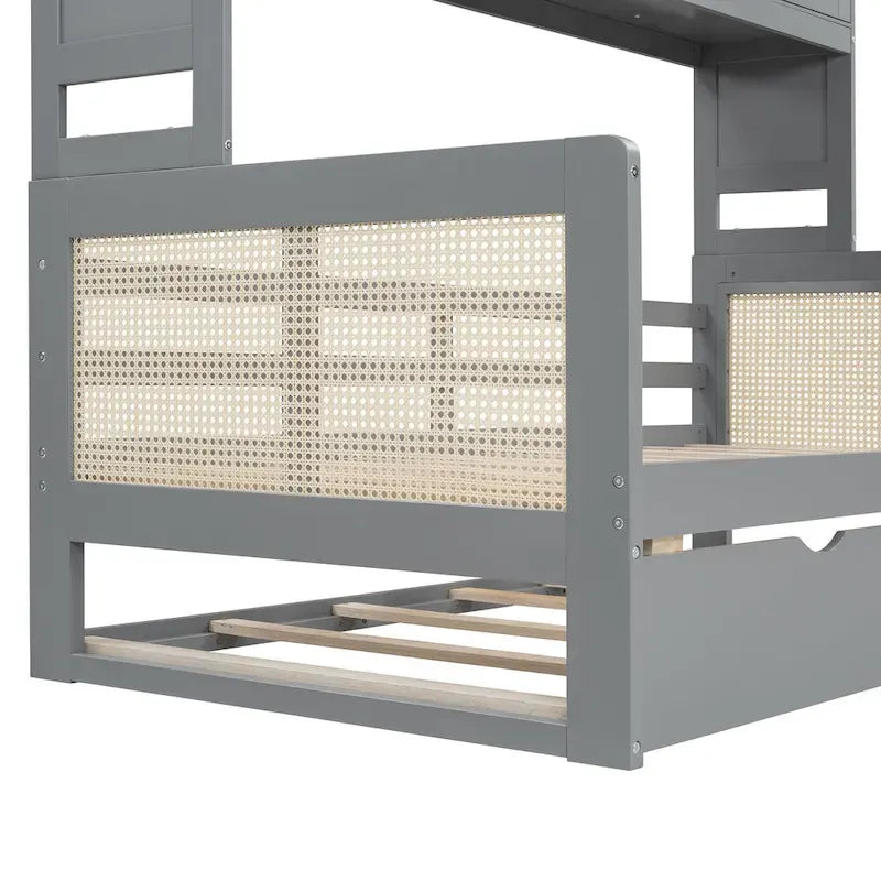 Wooden Daybed with Trundle and Storage Cabinet - Twin/Full Size