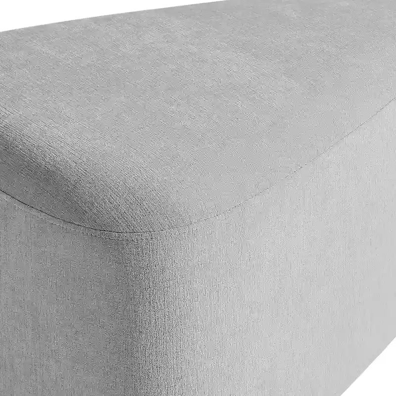Triangular Chenille Fabric Pouf Ottoman