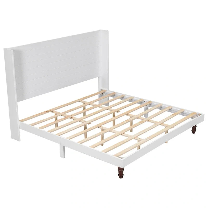 King Size Platform Bed with High Headboard