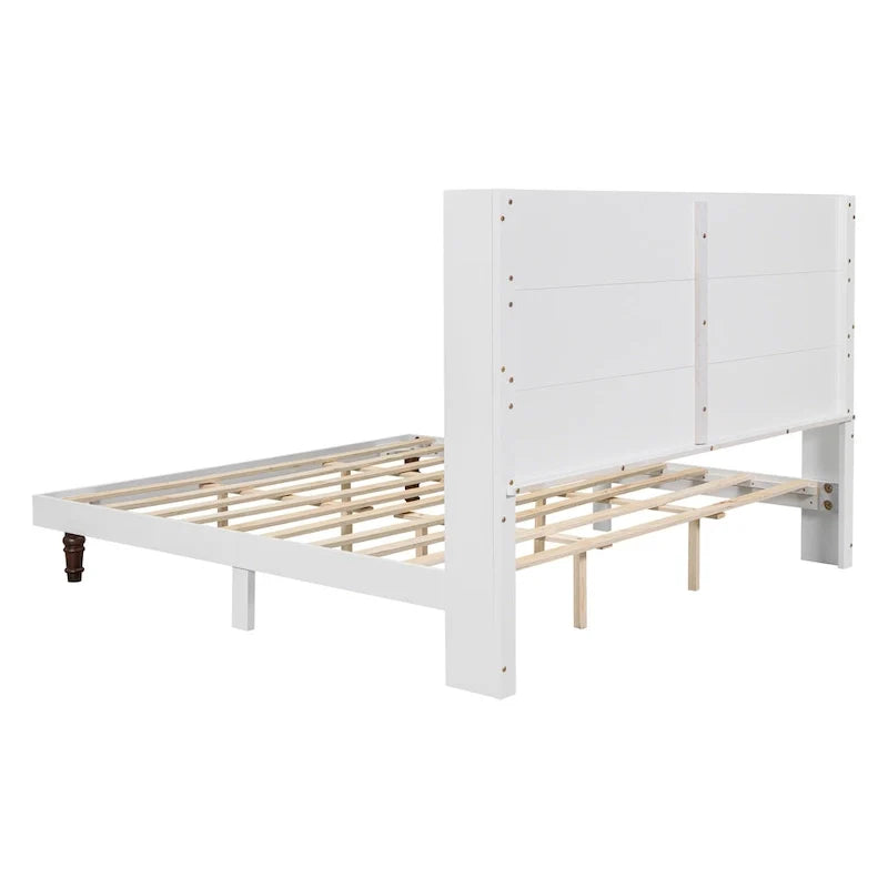 King Size Platform Bed with High Headboard