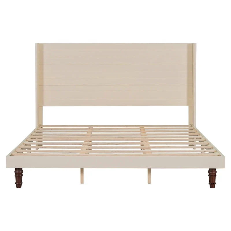 King Size Platform Bed with High Headboard