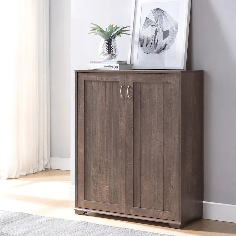 5-Shelf Shoe Cabinet with Double Doors