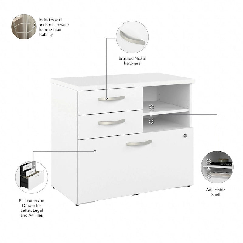 Studio A Storage Cabinet with Drawers by Bush Business Furniture