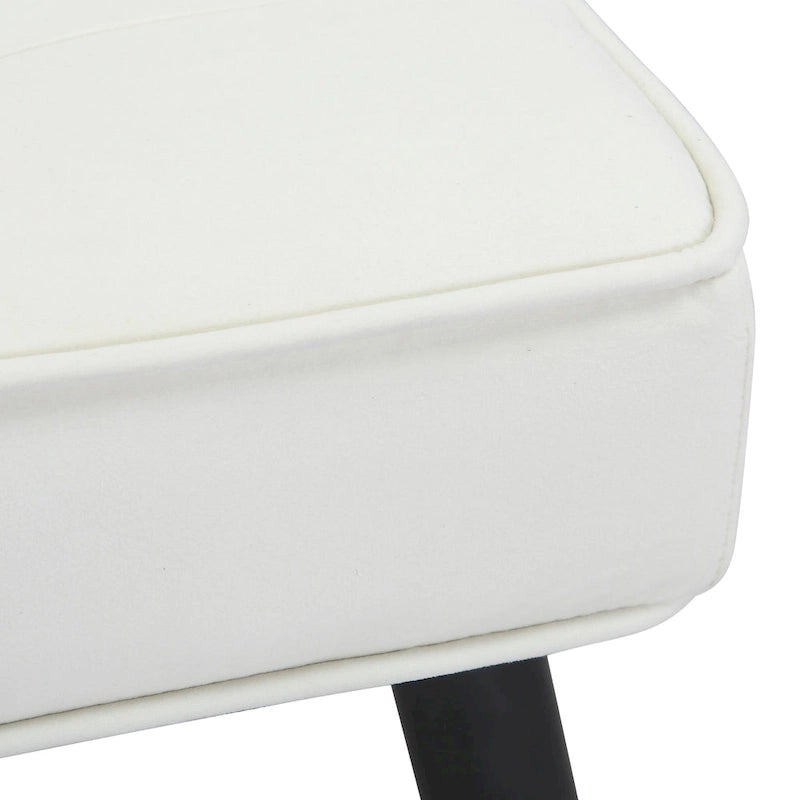 Kipp Velvet Upholstered Button Tufted Bench Ottoman
