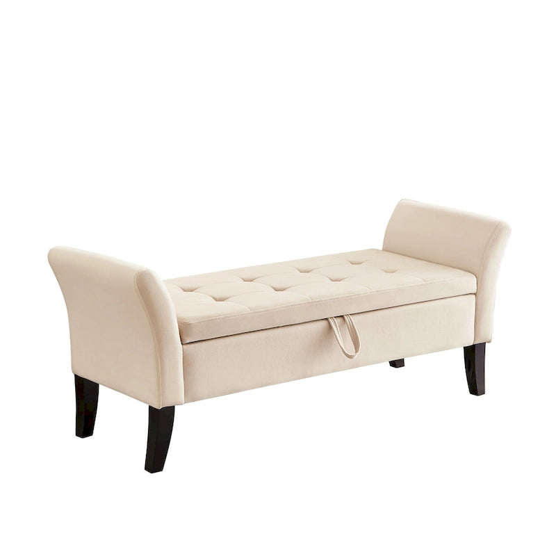 Aukfa Armed Storage Bench for Bedroom Entryway Living Room