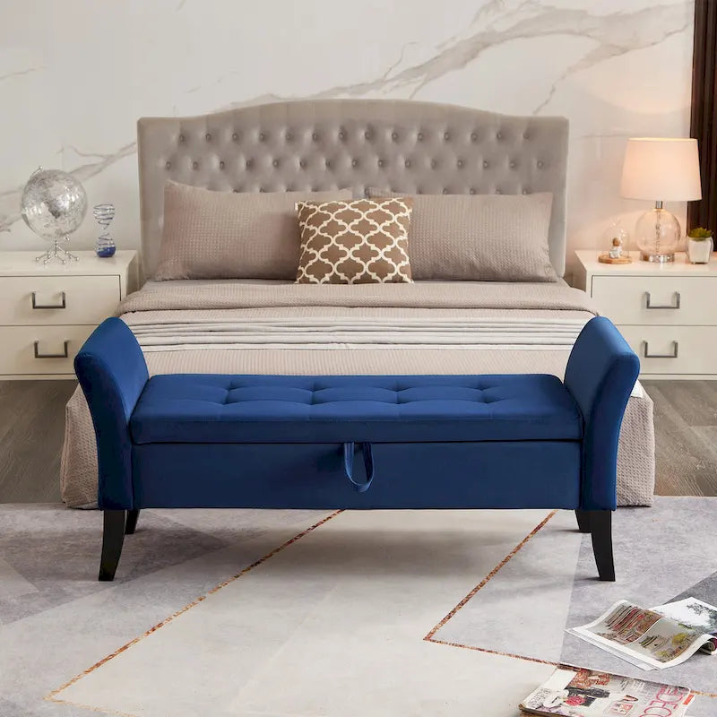Aukfa Armed Storage Bench for Bedroom Entryway Living Room