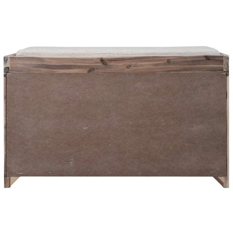 Storage Bench with Removable Basket and 2 Drawers, Removable Cushion