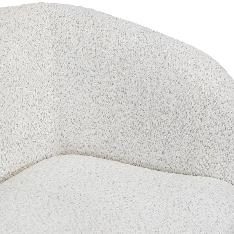 Modern Curved Arms Boucle Sofa with Kidney Style Seat