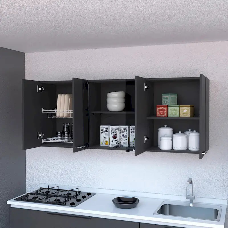 FM Furniture Yuma 150 Wall Cabinet, Two Close Cabinets