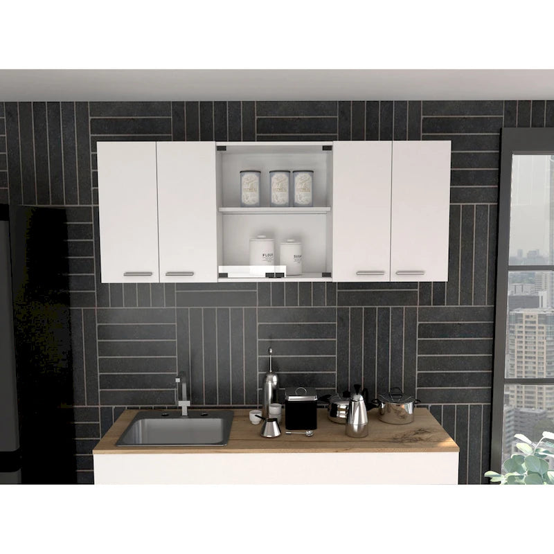 FM Furniture Yuma 150 Wall Cabinet, Two Close Cabinets