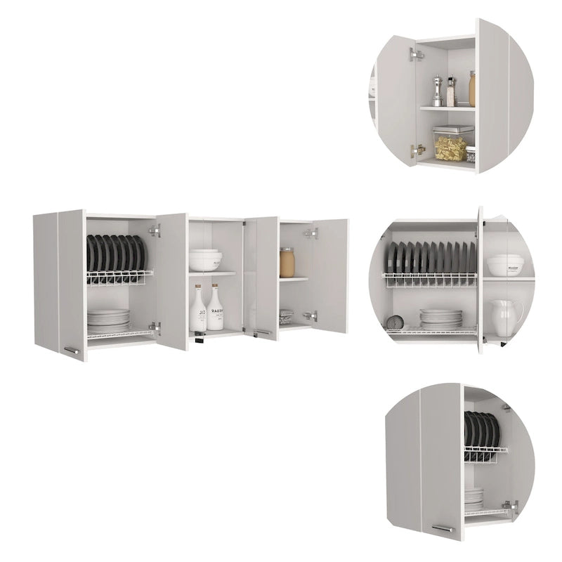 FM Furniture Yuma 150 Wall Cabinet, Two Close Cabinets