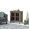 WYNDENHALL Norfolk SOLID WOOD 32 inch Wide Transitional Low Storage Cabinet - 32w x 14d x 31 h