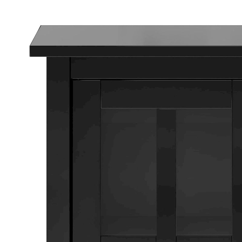 WYNDENHALL Norfolk SOLID WOOD 32 inch Wide Transitional Low Storage Cabinet - 32w x 14d x 31 h