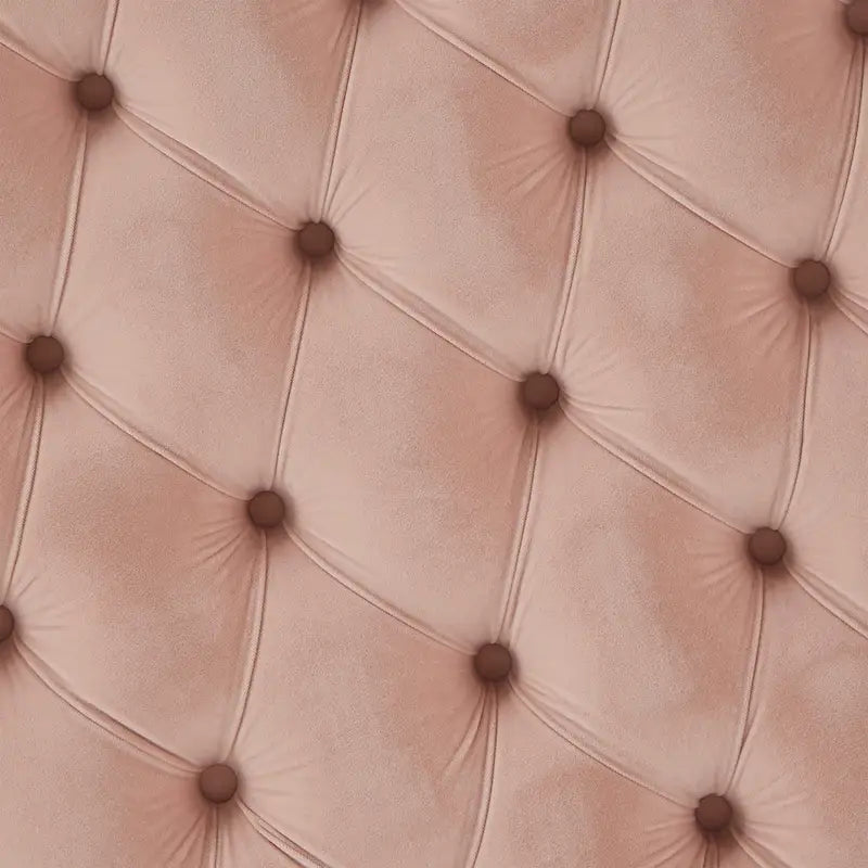Gold Velvet Round Tufted Ottoman