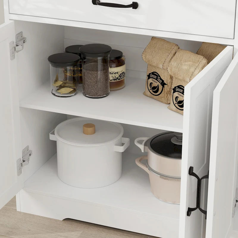 55.91 Large Farmhouse Buffet Cabinet Storage Sideboard