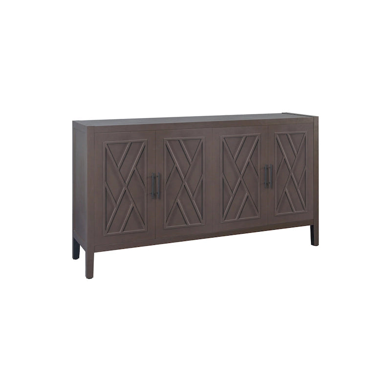4 Door Wooden Sideboard Cabinet - N/A