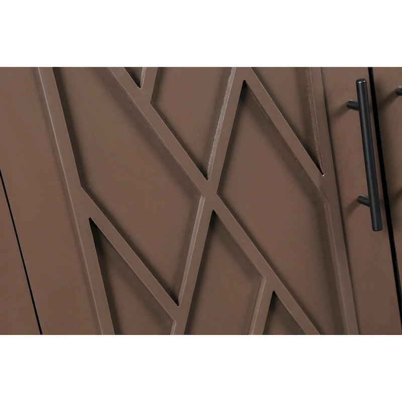 4 Door Wooden Sideboard Cabinet - N/A