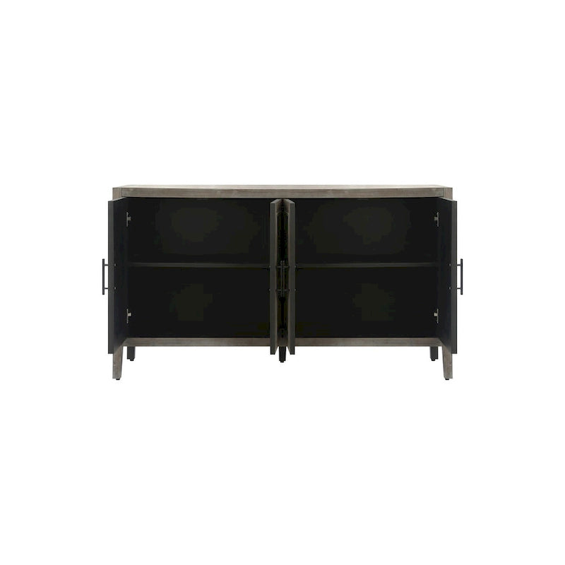 4 Door Wooden Sideboard Cabinet - N/A