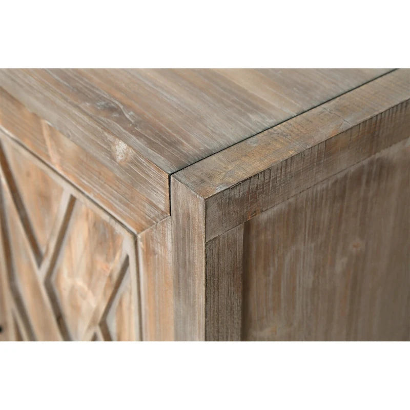 4 Door Wooden Sideboard Cabinet - N/A
