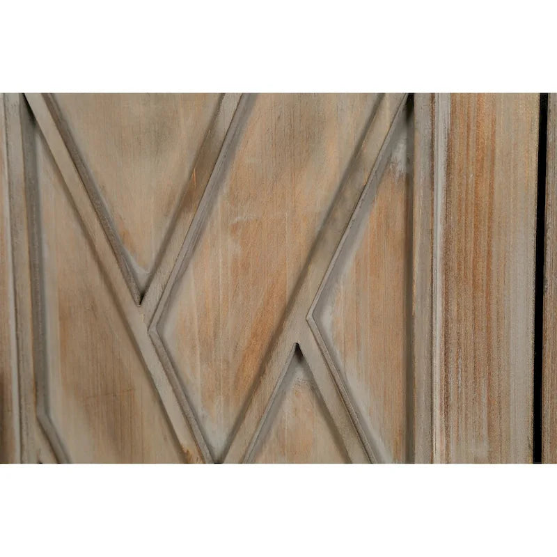 4 Door Wooden Sideboard Cabinet - N/A