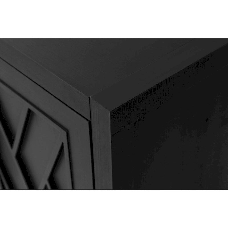 4 Door Wooden Sideboard Cabinet - N/A