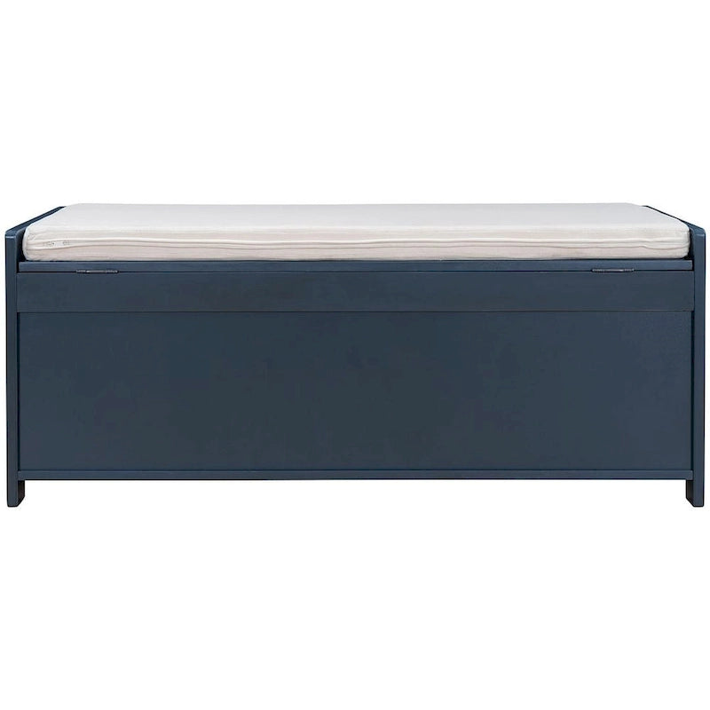 3-drawer Wooden Storage Bench with Cushion