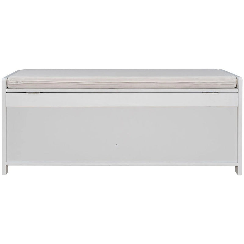 3-drawer Wooden Storage Bench with Cushion