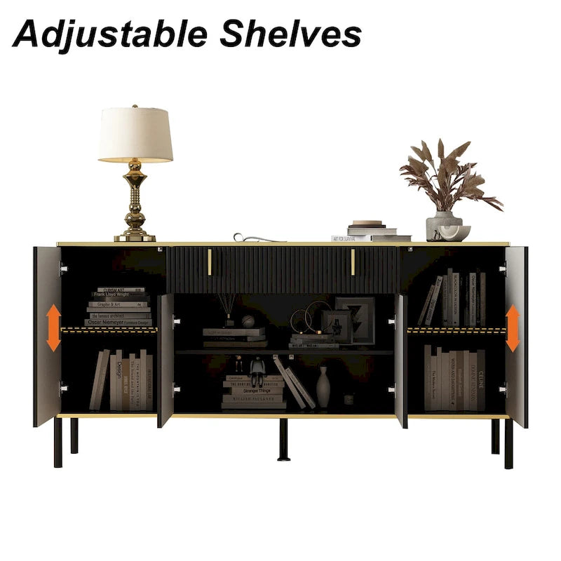 Timechee Kitchen Sideboard End Table Entry Accent Storage Cabinet