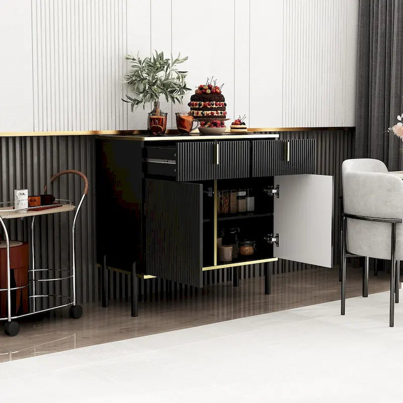 Timechee Kitchen Sideboard End Table Entry Accent Storage Cabinet