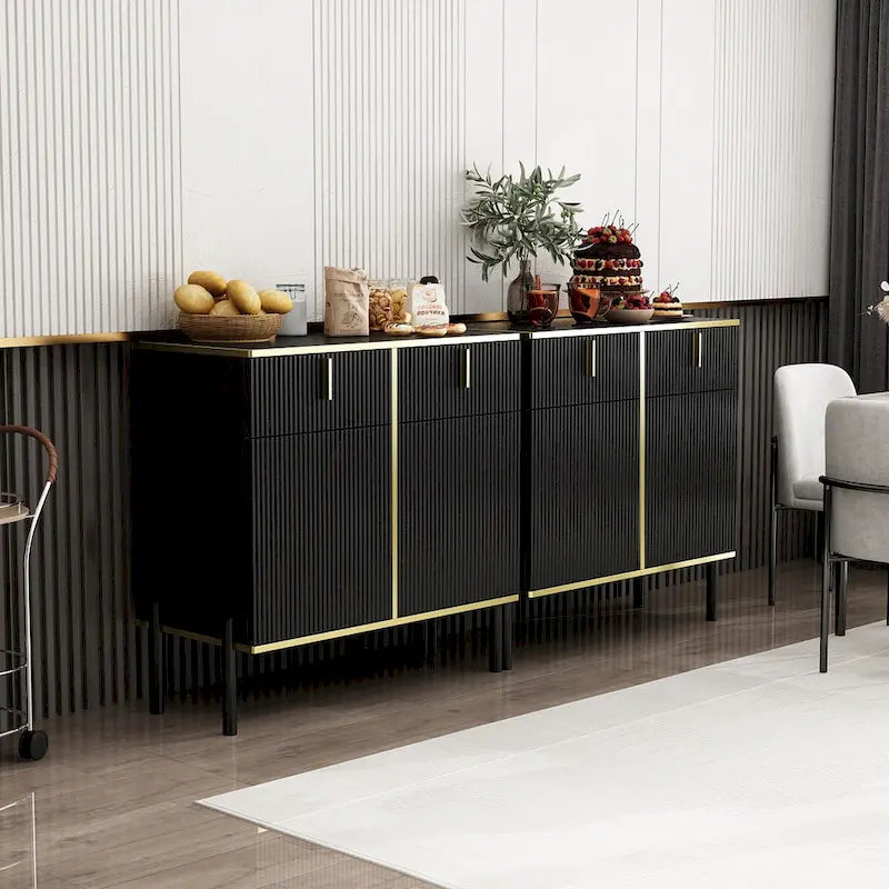 Timechee Kitchen Sideboard End Table Entry Accent Storage Cabinet