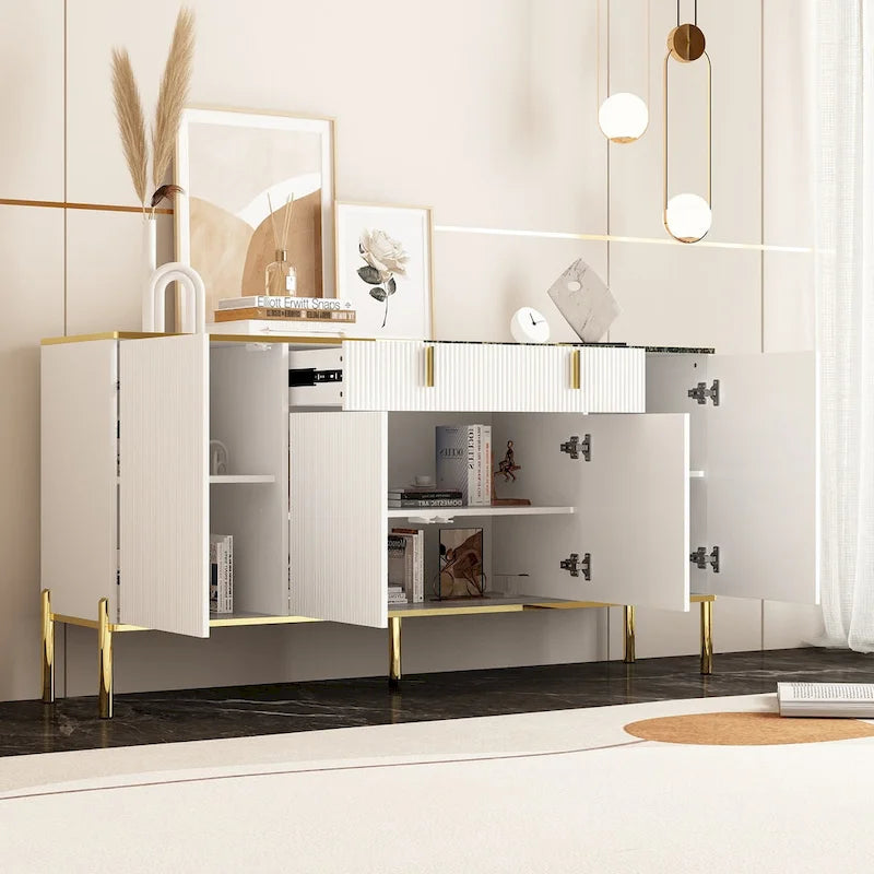 Timechee Kitchen Sideboard End Table Entry Accent Storage Cabinet