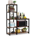 5-Tier L Shaped Kitchen Bakers Rack with Storage Shelf