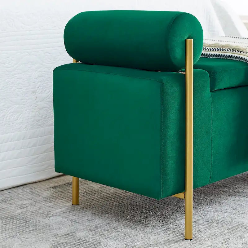 Elegant Upholstered Velvet Storage Bench