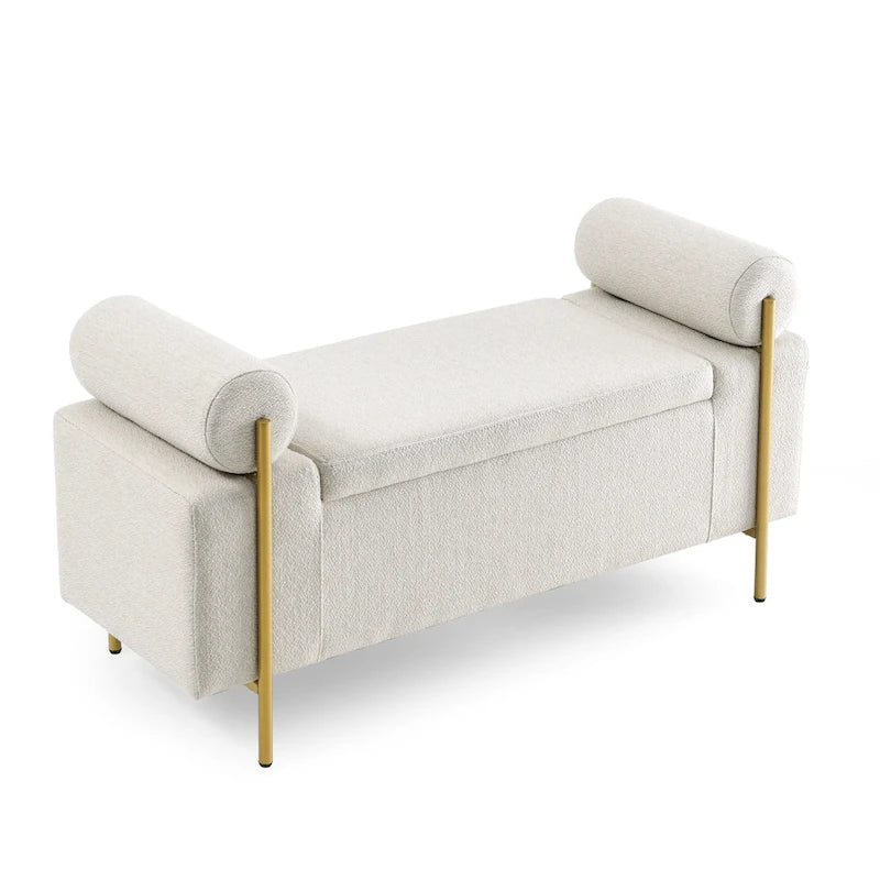 Elegant Upholstered Velvet Storage Bench