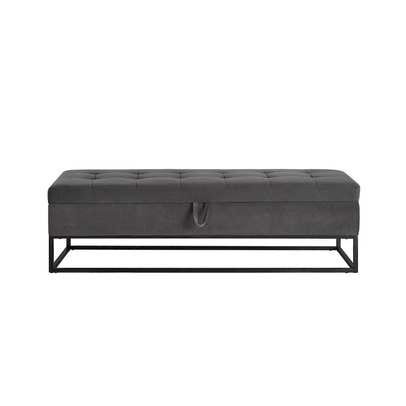 58.6 Bed Bench Metal Base with Storage