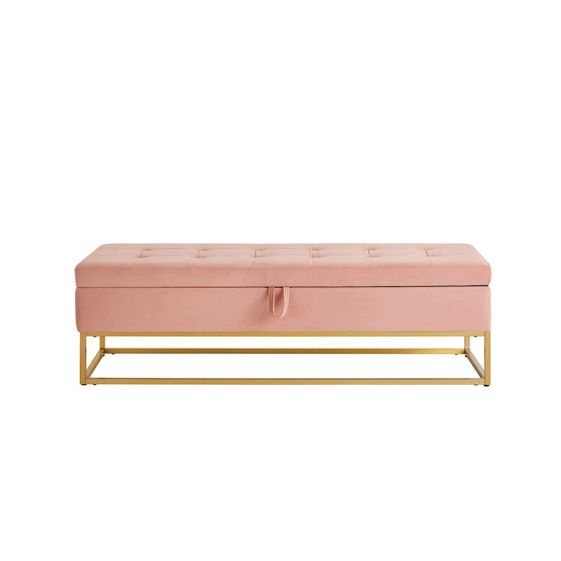 58.6 Bed Bench Metal Base with Storage