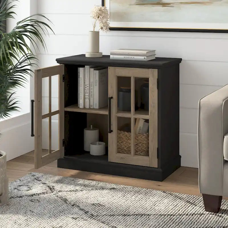 Westbrook 32W Storage Cabinet with Glass Doors by Bush Furniture