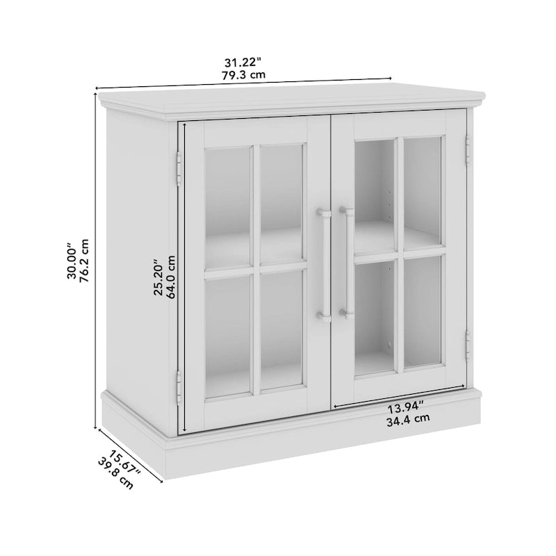 Westbrook 32W Storage Cabinet with Glass Doors by Bush Furniture