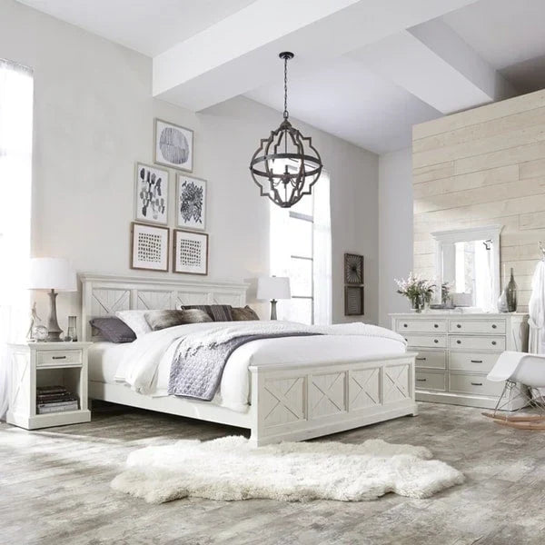 Homestyles Seaside Lodge Off-White King Bed Frame