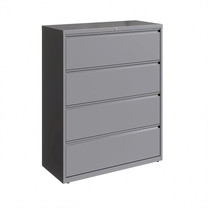 8000 Series 42 Wide 4-Drawer Lateral File Cabinet, Light Gray