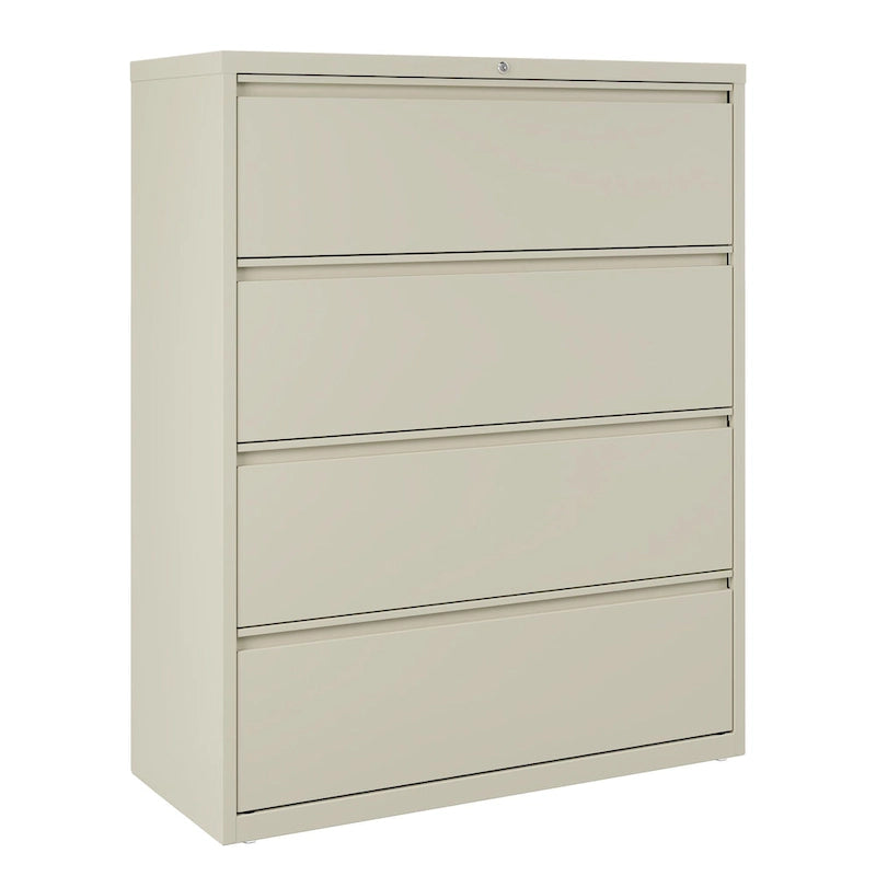 8000 Series 42 Wide 4-Drawer Lateral File Cabinet, Light Gray