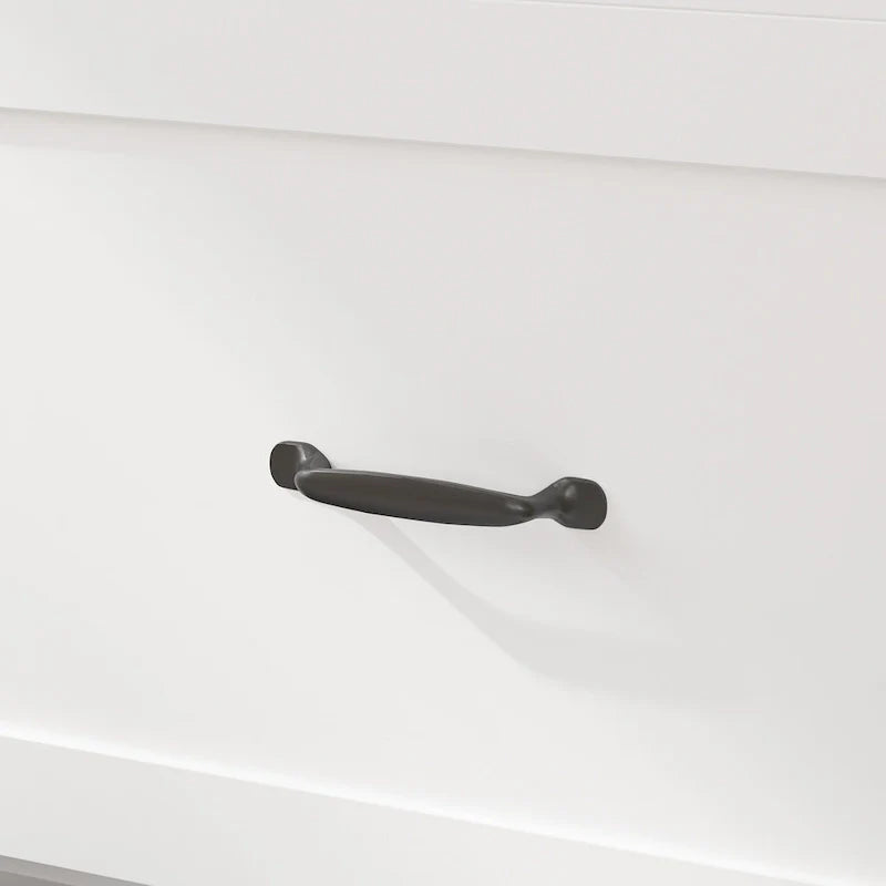 White Full-Size Murphy Bed with Storage Drawers