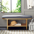 SAFAVIEH Mignon Open Shelf Bench withCushion - 42 W x 15 D x 18 H - 42Wx15Dx18H